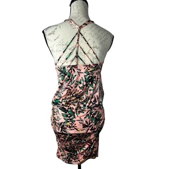 Athleta Strappy Back Ruched Floral Dress Size Small Swim Fabric - Picture 5 of 8